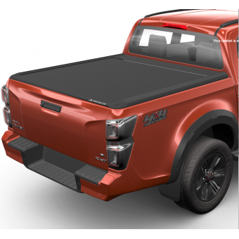 Крышка "EVOm" для Isuzu D-MAX от Mountain Top, цвет черный (для Extra Cab, без замка на откидном борту) 2021-
